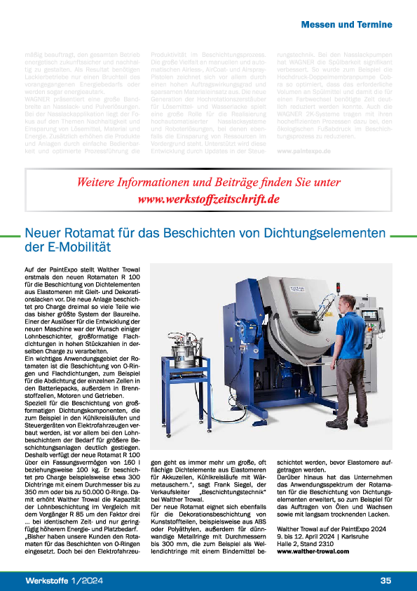 [Translate to Englisch UK:] PrPresseartikel in der Zeitschrift Werkstoffe Feb. 2024